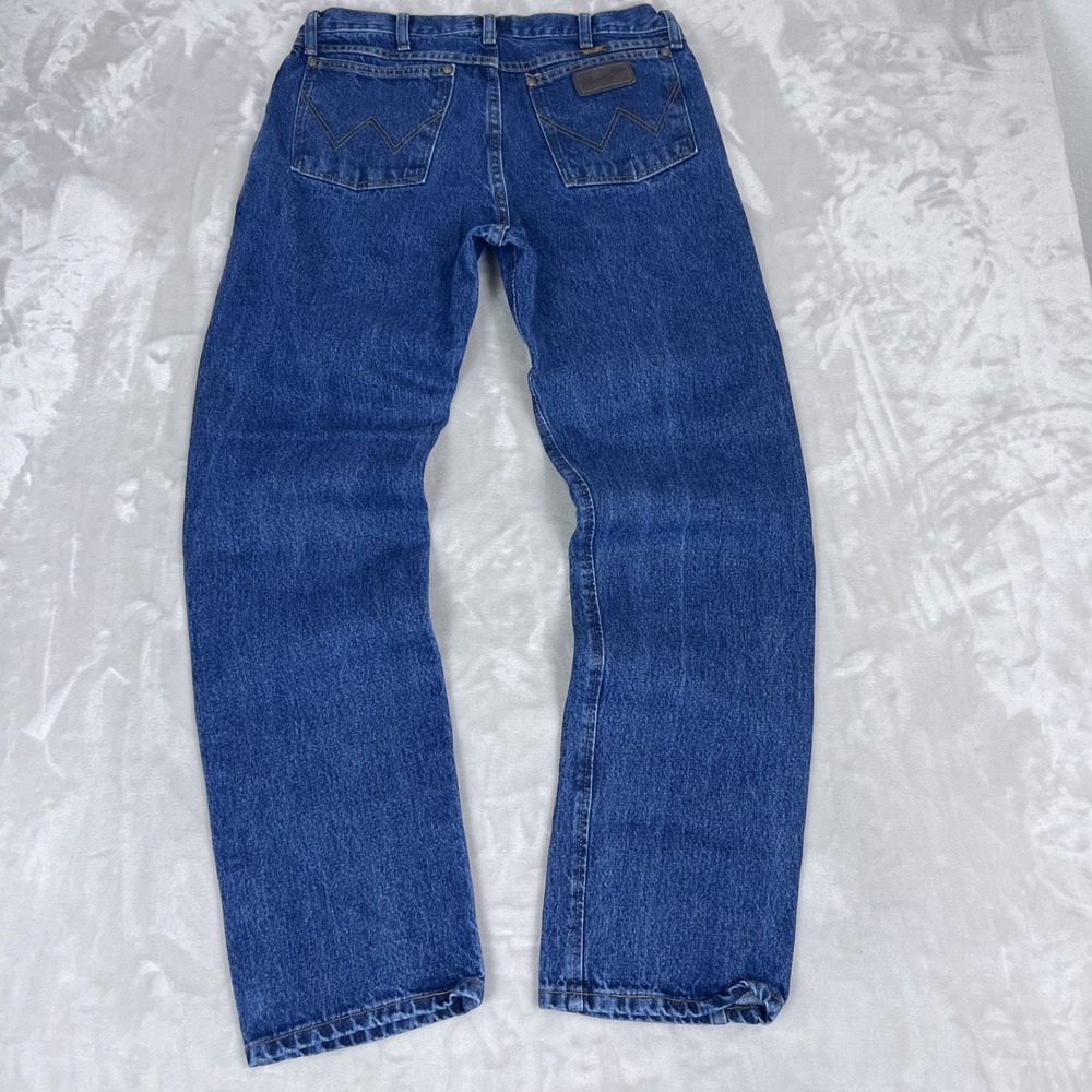 Wrangler Jeans Mens 33x34 Blue Denim 47MWZ Cowboy Cut Western Ranch Workwear